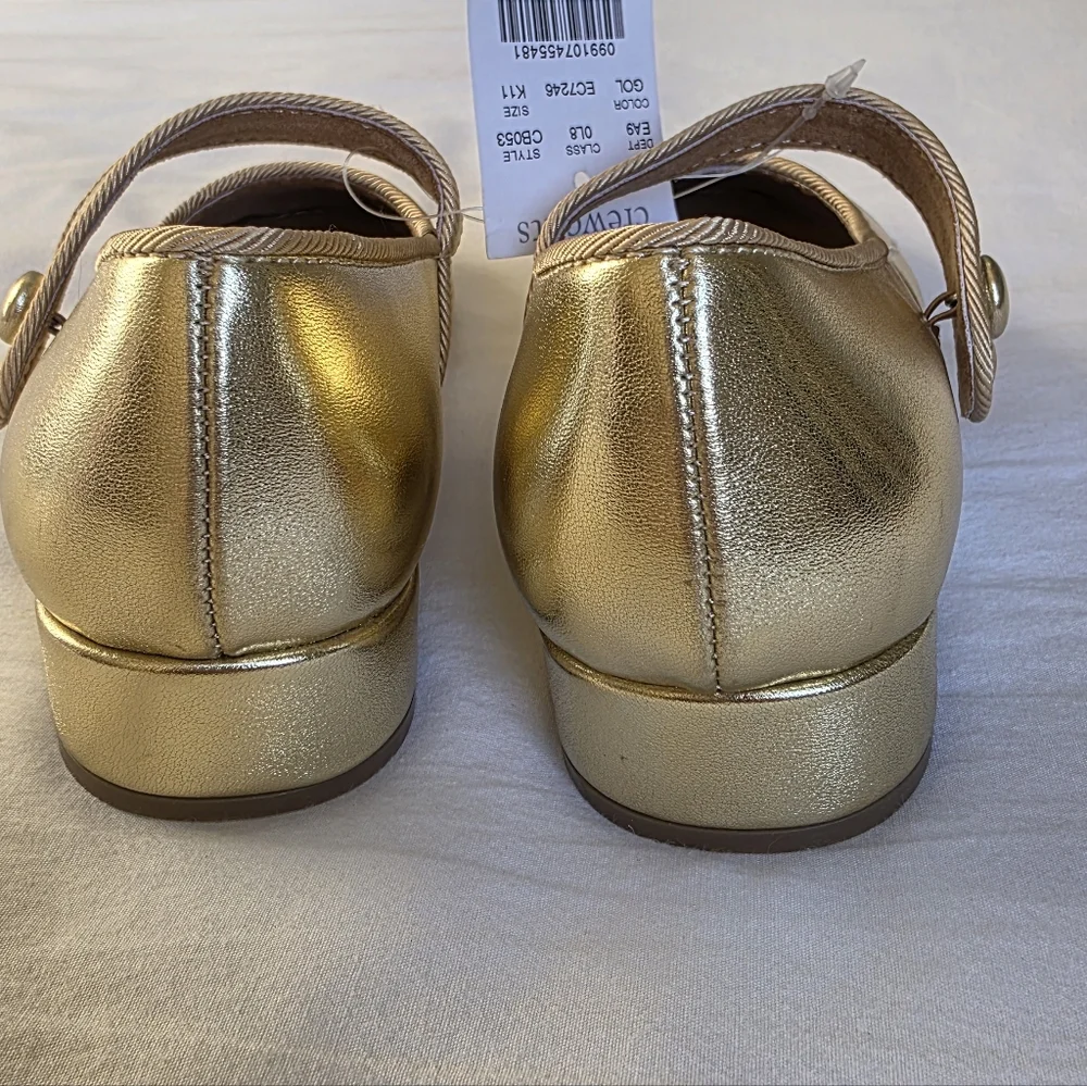 Crewcuts Gold Mary Jane Dress Shoes
